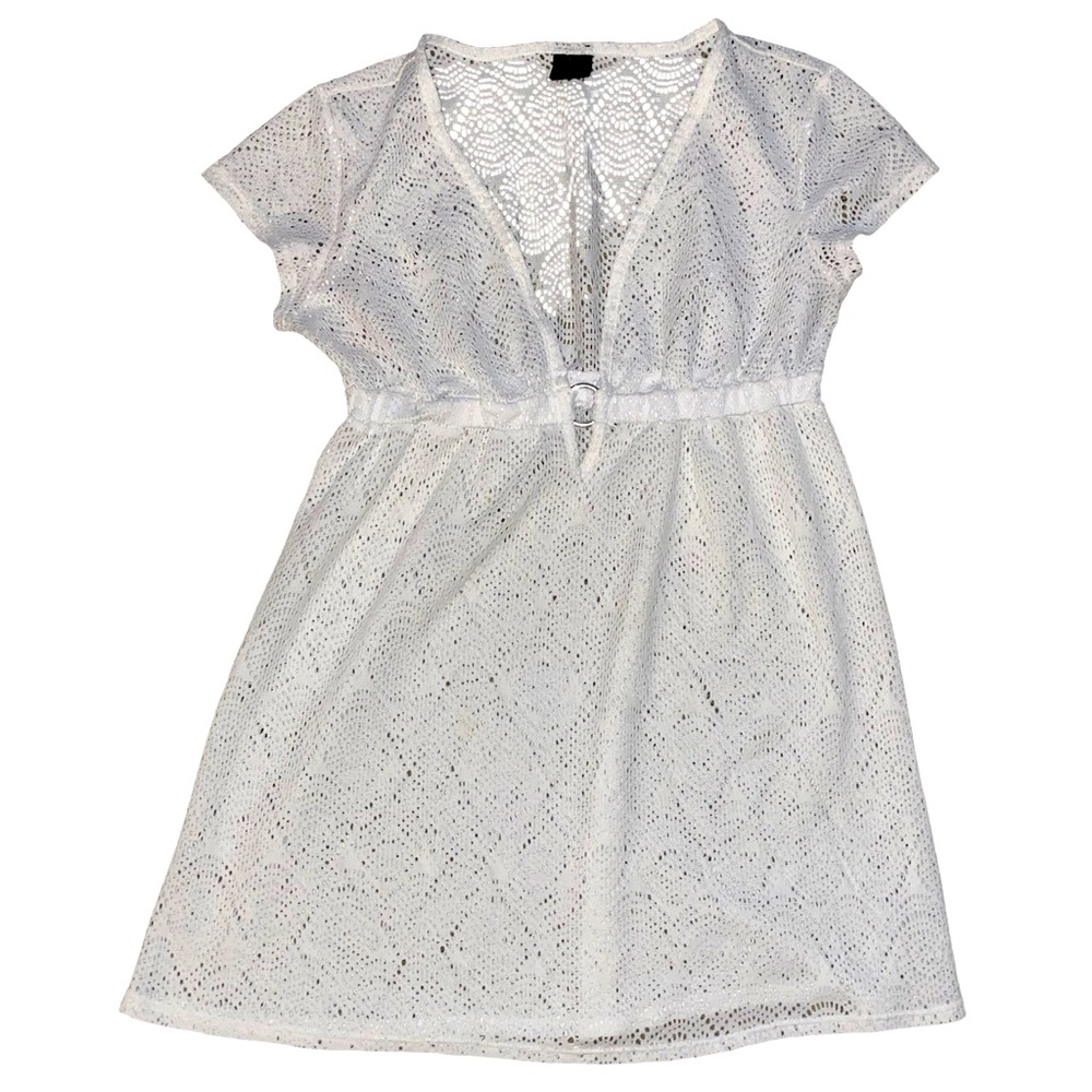 Catalina White Swim Coverup Size L (12-14)